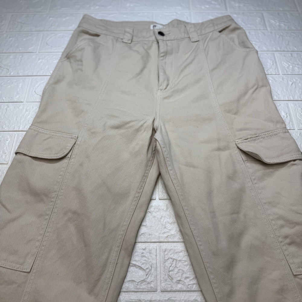 Billabong Womens Wall to Wall Cargo Pants Beige Utility Straight Leg Size 30